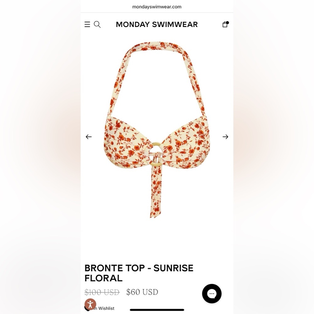 Monday Swimwear Bronte Top - Sunrise Floral
